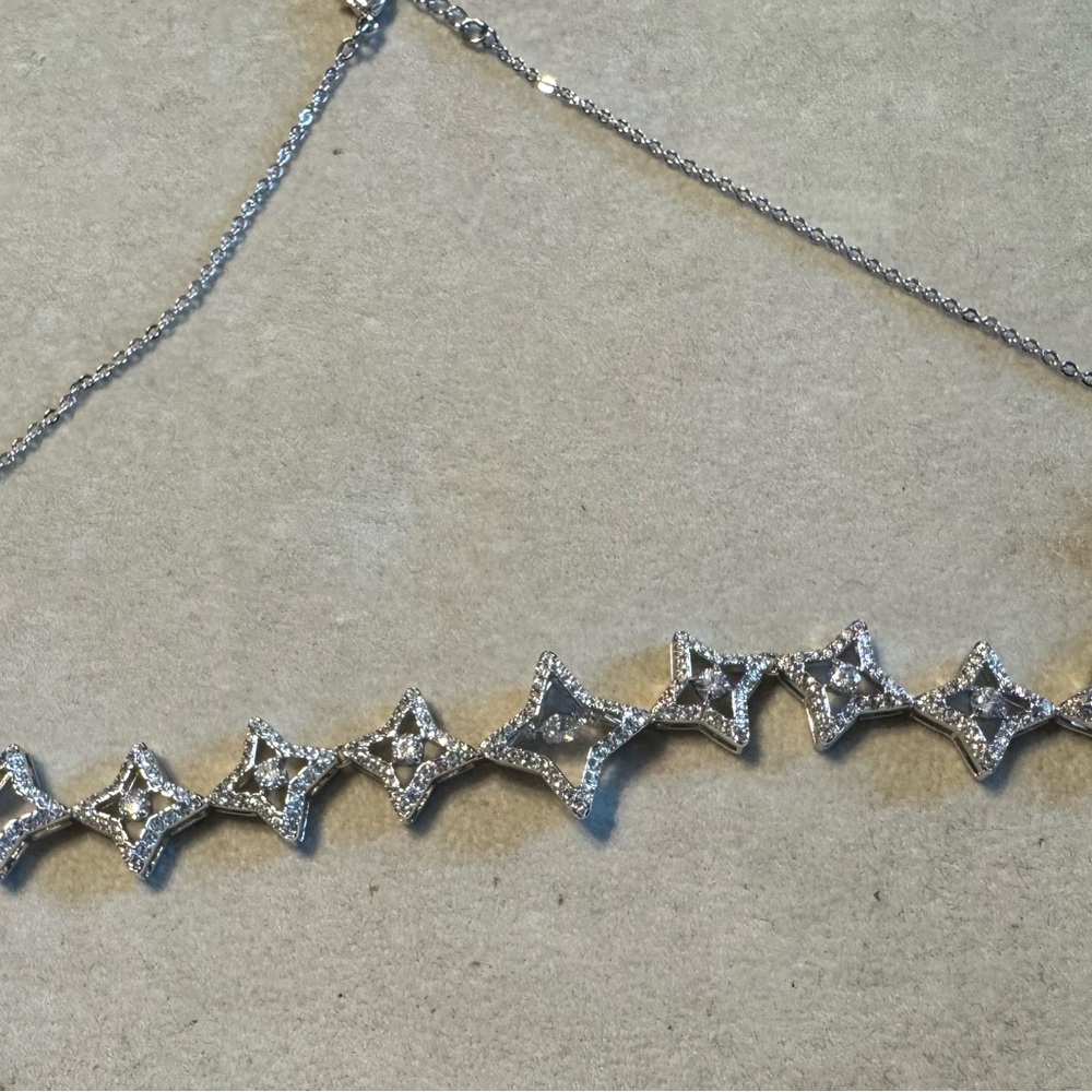 Swarovski Large Una  Silver Star Necklace